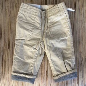 NWT khaki fleece lined baby Gap pants 6-12 months